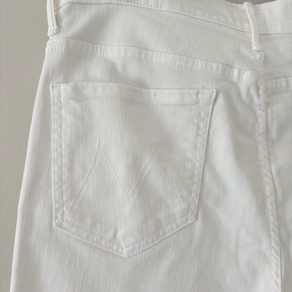 Mother The Insider Crop Step Fray Ankle Jean in Cream Puffs Size 33 - Picture 11 of 16